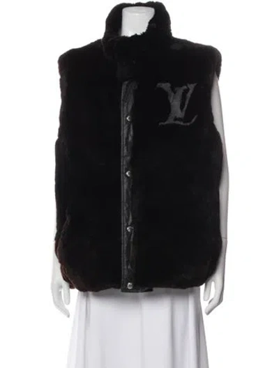 Pre-owned Louis Vuitton 2009 Fur Vest In Black