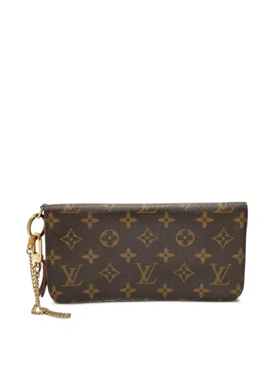 Pre-owned Louis Vuitton 2009 Insolite Monogram-pattern Wallet In Brown
