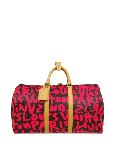 Pre-owned Louis Vuitton 2009 Keepall 50 Travel Bag In Pink