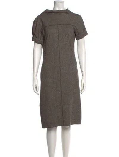 Pre-owned Louis Vuitton 2009 Knee-length Dress In Neutrals