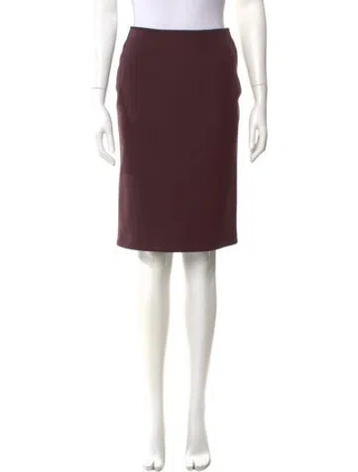 Pre-owned Louis Vuitton 2009 Knee-length Skirt In Burgundy