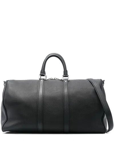 Pre-owned Louis Vuitton 2009 Leather Travel Bag In Black