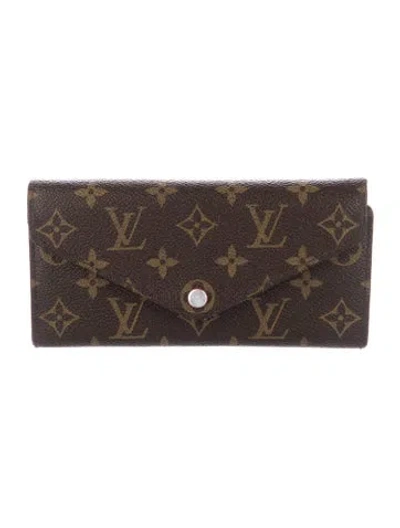 Pre-owned Louis Vuitton 2009 Lv Monogram Josephine Wallet In Brown
