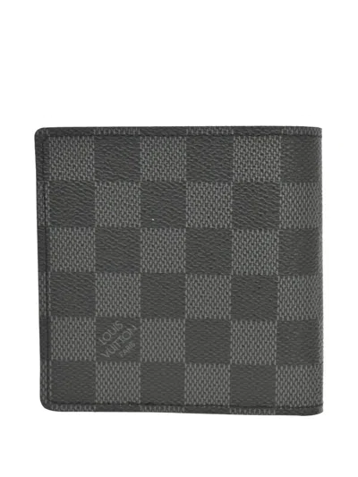 Pre-owned Louis Vuitton 2009 Marco Damier Graphite Wallet In Black