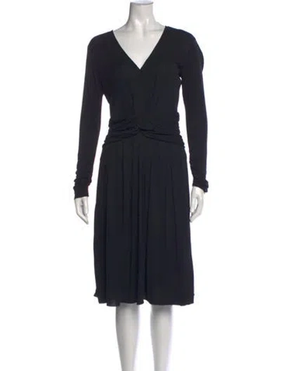 Pre-owned Louis Vuitton 2009 Midi Length Dress In Black