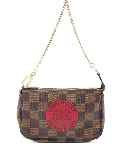 Pre-owned Louis Vuitton 2009 Mini Pochette Shoulder Bag In Brown