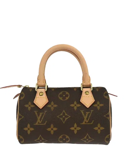Pre-owned Louis Vuitton 2009 Mini Speedy Monogram Tote Bag In Brown