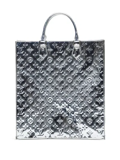 Pre-owned Louis Vuitton 2009 Miroir Sac Plat Leather Tote Bag In Silver