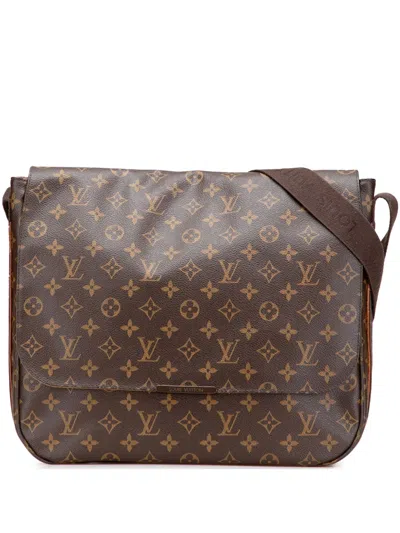 Pre-owned Louis Vuitton 2009 Monogram Beaubourg Messenger Mm Crossbody Bag In Brown