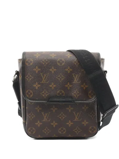 Pre-owned Louis Vuitton 2009 Monogram Macassar Bass Pm Cross Body Bag In Brown