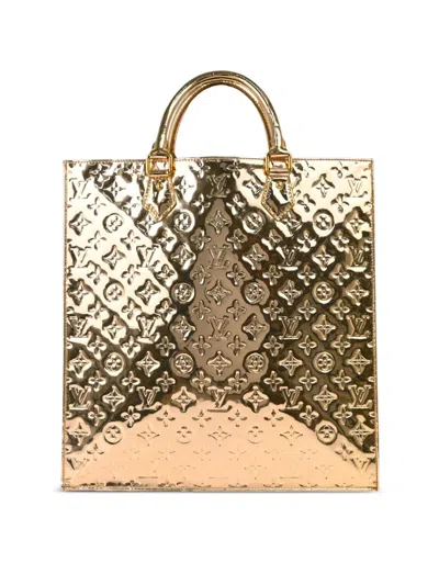 Pre-owned Louis Vuitton 2009 Monogram Miroir Sac Plat Tote Bag In Gold