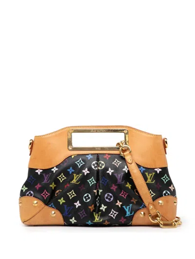 Pre-owned Louis Vuitton 2009 Monogram Multicolore Judy Mm Satchel In Black