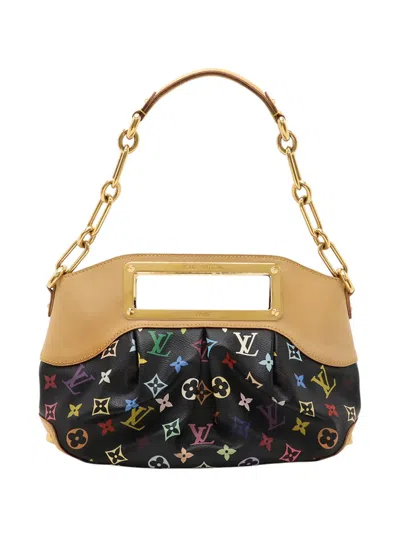 Pre-owned Louis Vuitton 2009 Monogram Multicolore Judy Pm Satchel In Black