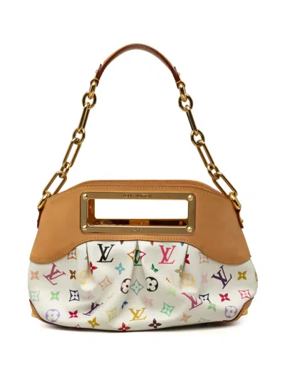 Pre-owned Louis Vuitton 2009 Monogram Multicolore Judy Pm Satchel In White