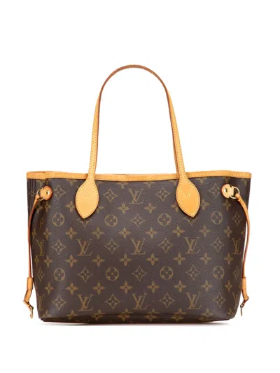 Pre-owned Louis Vuitton 2009 Monogram Neverfull Pm Tote Bag In Brown
