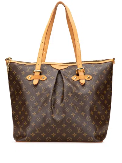 Pre-owned Louis Vuitton 2009 Monogram Palermo Gm Satchel In Brown
