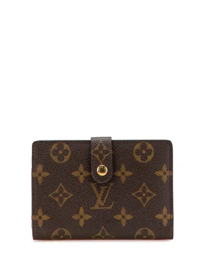 Pre-owned Louis Vuitton 2009 Monogram Porte Monnaie Billets Viennois Small Wallets In Brown