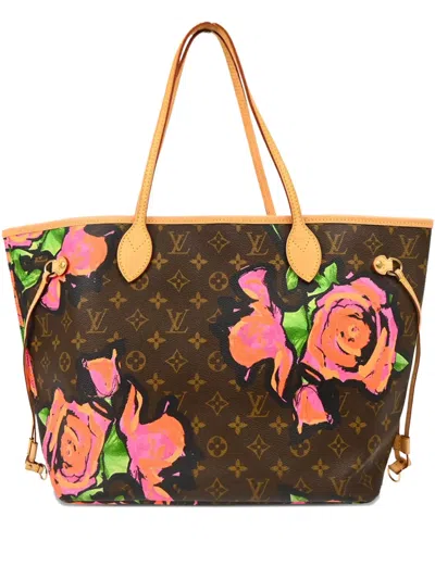 Pre-owned Louis Vuitton 2009 Monogram Rose Neverfull Mm Shoulder Tote Bag2009 Rose Neverfull Mm Shoulder Tote Bag In Brown