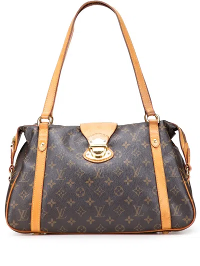 Pre-owned Louis Vuitton 2009 Monogram Stresa Pm Shoulder Bag In Brown