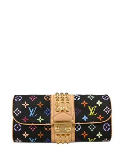Pre-owned Louis Vuitton 2009 Monogram Studded Pochette In Black