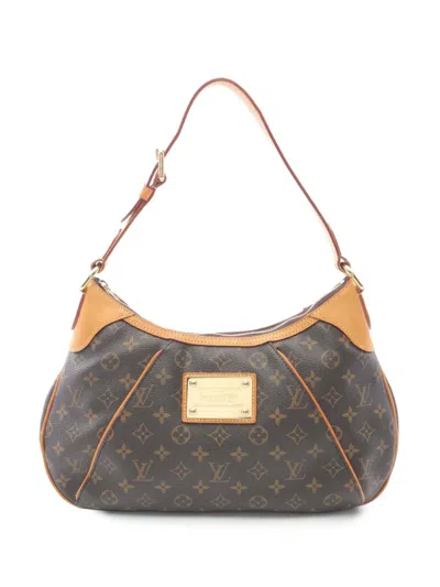 Pre-owned Louis Vuitton 2009 Monogram Thames Gm Shoulder Bag In Brown