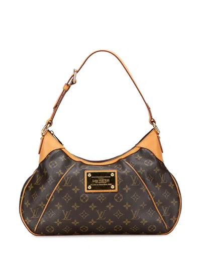 Pre-owned Louis Vuitton 2009 Monogram Thames Gm Shoulder Bag In Brown