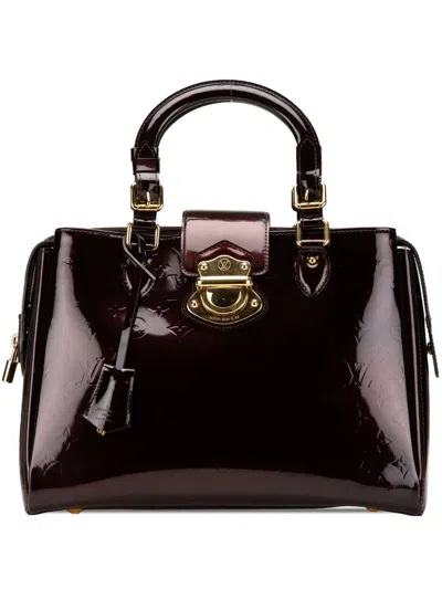 Pre-owned Louis Vuitton 2009 Monogram Vernis Melrose Avenue Handbag In Red
