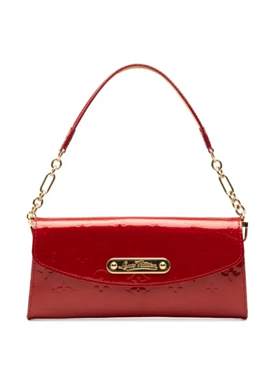 Pre-owned Louis Vuitton 2009 Monogram Vernis Sunset Boulevard Shoulder Bag In Red