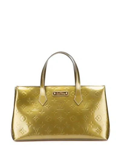 Pre-owned Louis Vuitton 2009 Monogram Vernis Wilshire Pm Handbag In Green