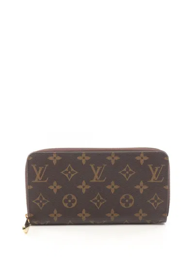Pre-owned Louis Vuitton 2009 Monogram Zippy Long Wallets In Brown