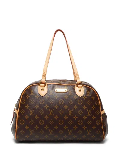 Pre-owned Louis Vuitton 2009 Montorgueil Pm Shoulder Bag In Brown