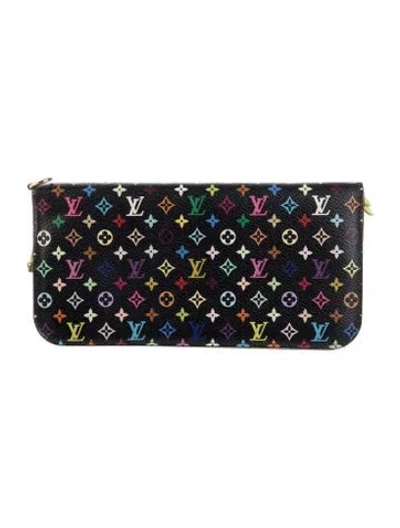 Pre-owned Louis Vuitton 2009 Multicolore Monogram Pattern Insolite Wallet In Black