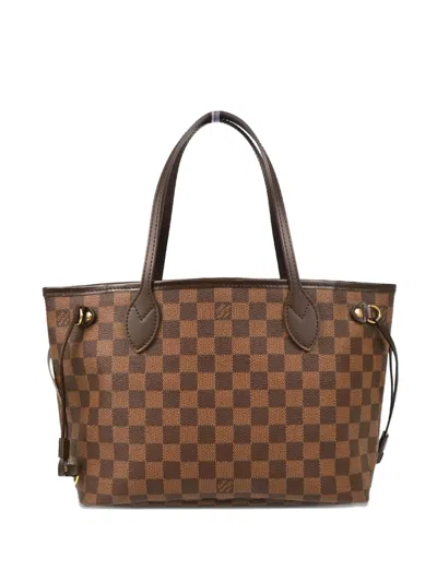 Pre-owned Louis Vuitton 2009 Neverfull Pm Tote Bag In Brown