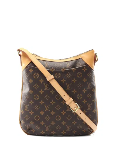 Pre-owned Louis Vuitton 2009 Odeon Mm Monogram Shoulder Bag In Brown
