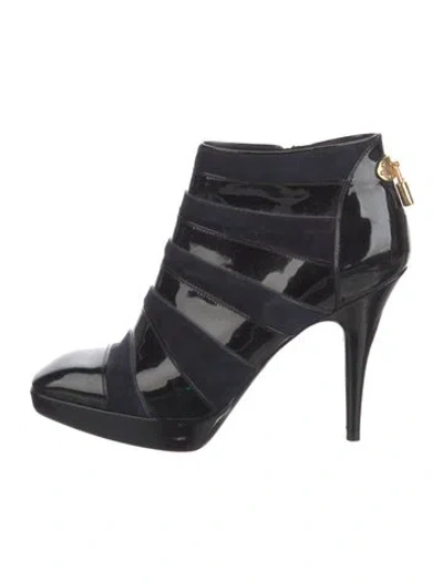 Pre-owned Louis Vuitton 2009 Patent Leather Boots In Black