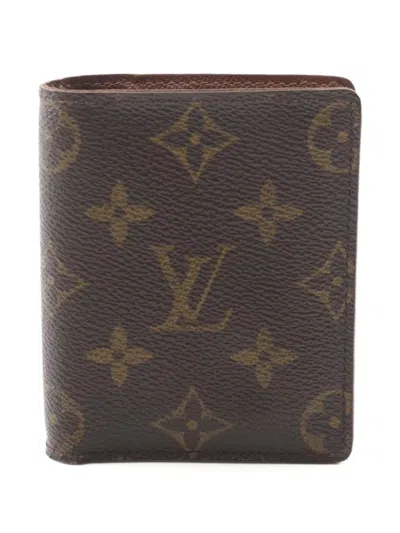 Pre-owned Louis Vuitton 2009 Portefeuil Majran Monogram Bifold Wallet In Brown