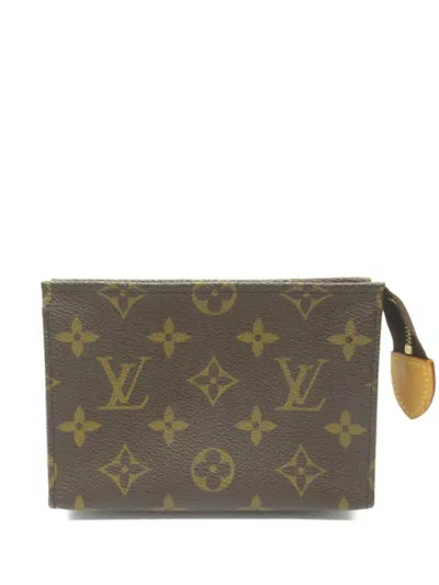 Pre-owned Louis Vuitton 2009 Posh Toilette 15 Make Up Bag In 褐色