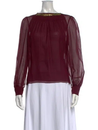 Pre-owned Louis Vuitton 2009 Silk Blouse In Purple