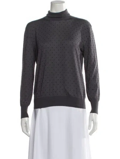 Pre-owned Louis Vuitton 2009 Silk Sweater In Gray