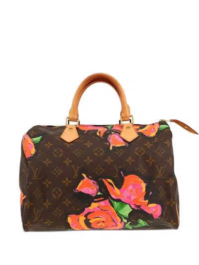 Pre-owned Louis Vuitton 2009 Speedy Monogram Canvas Tote Bag In Brown