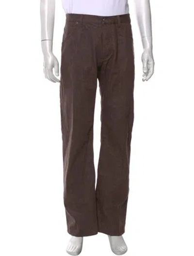 Pre-owned Louis Vuitton 2009 Straight-leg Jeans In Brown