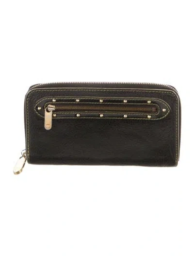 Pre-owned Louis Vuitton 2009 Suhali Leather Zippy Wallet In Black