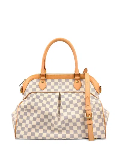 Pre-owned Louis Vuitton 2009 Trevi Gm 2way Shoulder Bag In White