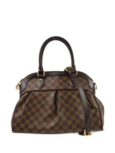 Pre-owned Louis Vuitton 2009 Trevi Pm Two-way Handbag In Brown