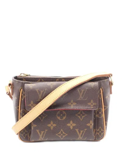 Pre-owned Louis Vuitton 2009 Viva Cite Pm Shoulder Bag In Brown