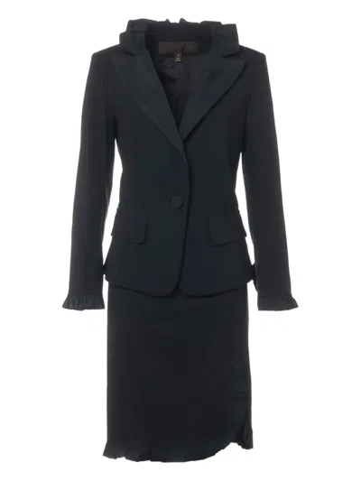Pre-owned Louis Vuitton 2009 Wool Two-pieces Suit In Black