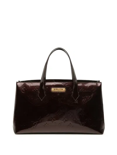 Pre-owned Louis Vuitton 2009-2015 Monogram Vernis Wilshire Pm Handbag In Purple