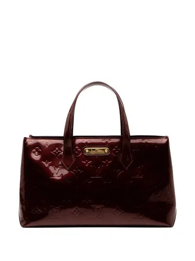 Pre-owned Louis Vuitton 2010-2019 Monogram Vernis Wilshire Pm Handbag In Red