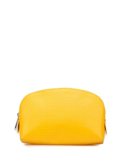 Pre-owned Louis Vuitton 2010-2025 Epi Cosmetic Pouch In Yellow