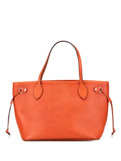Pre-owned Louis Vuitton 2010-2025 Epi Neverfull Pm Tote Bag In Orange